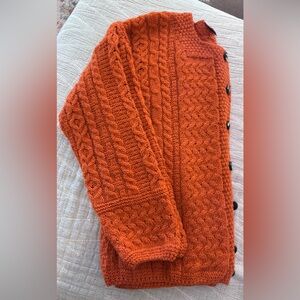 Carraig Donn Cable Knit Cardigan: Merino Wool Irish Fisherman Sweater Cardigan